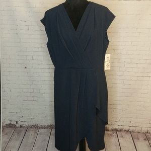 NANETTE NANETTE LEPORE Navy Scalloped Dress sz 16
